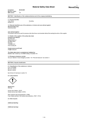 250923 NovaClay SDS EN-1 250923 NovaClay SDS EN-1